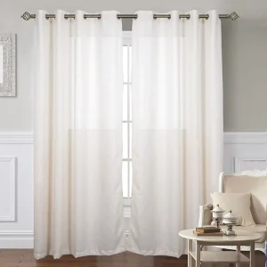 Premium Bespoke Linen Textured Semi Sheer Curtains Light Filtering Breathable Window Treatment