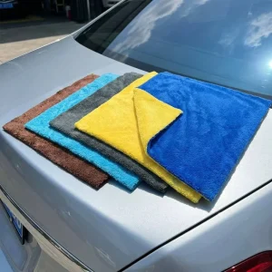 Premium Car Care Towel Sonic Cut Edgeless Microfiber Ultra Plush Non Scratch Professional Automotive Wash Direct Manufacturer