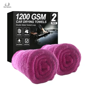 Premium Cleaning High Quality Twisted Loop 1400gsm Car Drying Towel CE Care Ultra Soft Streak Free Microfiber Car Towel