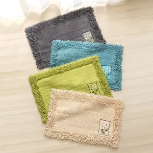 Premium Cotton Bath Mat Super Absorbent Non Slip Bathroom Rug for Home Machine Washable Doorway Floor Mat for Bath Shower Room