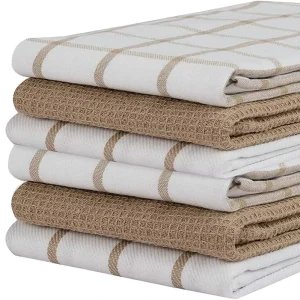 Premium Cotton Dish Towels for Kitchen Quick Drying Antimicrobial Hand Towel Set Woven Technique and Absorbent Tea Towels