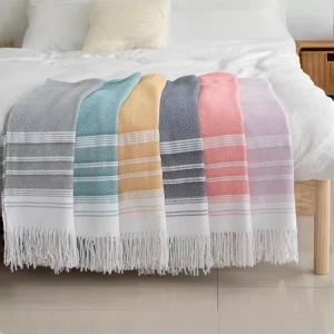 Premium Customized Turkish Fouta Bath Towel Lightweight Sand Free Cotton Hamam Beach Towel