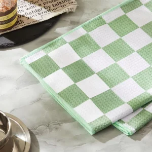 Premium Design 24 X 16 Inch Waffle Weave Microfiber Kitchen Dish Towels Absorbent Tea Towels