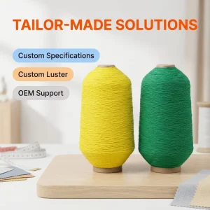 Premium Double Covered Polyester Nylon Yarn 1007575 907575 High Stretch Thread For Socks