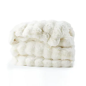 Premium Double Sided Mink Fur Blanket Thicken Warm Bedspread Custom Logo Heavy Faux Rabbit Hair Mink Throw Blankets