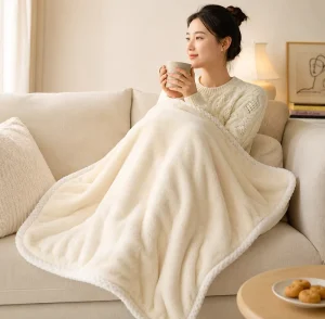 Premium Double Sided Thickened Knitted Flannel Blanket Four Seasons Use Customizable Pets Humans Ultra Soft Skin Friendly