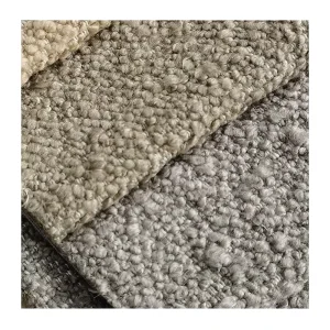 Premium Eco-Friendly Natural Wool Acrylic Mixed Yarn Dyed Woven Breathable Heavyweight Upholstery Fabric for Sofa Bedding Home