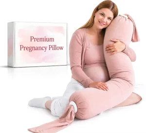 Premium Eco friendly Maternity Pillow Removable Cover Belly Support Full Body Pregnancy Pillow for Sleeping