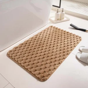 Premium Eco friendly Tortoiseshell Velvet Bath Mat High Pile Comfortable Underfoot Anti slip Water Absorption Non Toxic for Kids