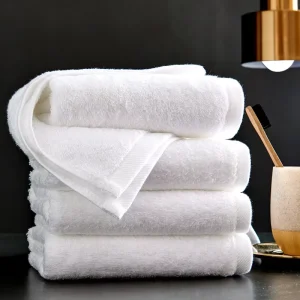 Premium Egyptian Cotton Bath Towels 750gsm Dobby Bordered Super Soft Absorbent Quick Dry Eco Friendly Antimicrobial Towels