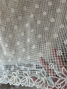 Premium Embroidered Mesh Lace Tablecloth Elegant Ambiance Wedding Style Dust Cover Floral Lattice Mesh Fabric Lace Home Textiles