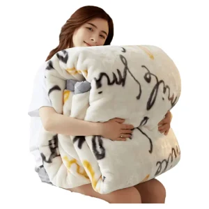 Premium Flannel Fleece Blanket Super Soft Plush Winter Warm Coral Velvet Quilt Anti Bacterial Cozy Throw for Bed Couch