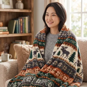 Premium Flannel Fleece Knitted Blanket Custom Logo Super Soft Warm Throw Bed Sofa Couch Home All Season OEM ODM Low