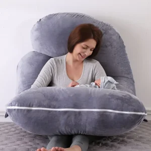 Premium G-Shape Maternity Pillow with Removable Filling Ultimate Lumbar and Belly Support for Pregnant Sleepers