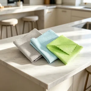 Premium Grade Microfiber Fish Scale Glass Cleaning Cloth Towel Streak Free No Watermark for Kitchen Car Electronic Devices