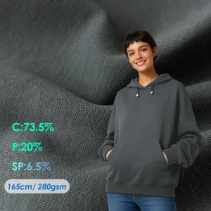 Premium Heavyweight Cotton Air Layer Fabric Anti Odor Breathable Anti Static Anti Pilling Knit for Hoodies Jackets Loungewear