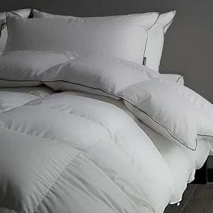 Premium Heavyweight Goose Down Comforter White 100% Cotton Cover Extra Thickened With 8 Corner Tabs Winter Duvet Insert