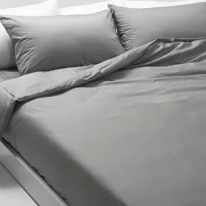 Premium Home Bed Linen Set 4 Pcs Solid Color Bamboo Fitted Bedsheet Set Factory Price