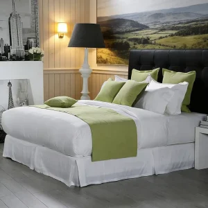Premium Hotel Comforter Set White Woven Plaid 300TC 100% Cotton Fitted Sheet Pillowcases Luxury Hospitality