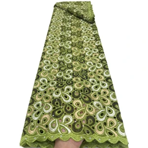 Premium Laser Cut Swiss Voile Lace Luxury Rhinestone Lace Fabric High Quality Lace Fabric