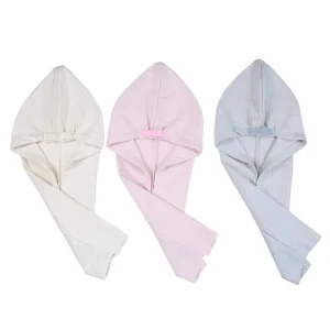 Premium Lightweight Polyester Hair Towel Waffle Weave 3x Faster Drying Soft Absorbent