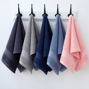 Premium Luxury Solid Color Absorbent Hotel Use Quick Dry Eco Friendly Organic Cotton Bathroom Home Towels Set