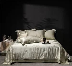 Premium Lyocell Comforter Set 300tc Thread Count All Season Luxury Softness Breathable Printed Design Eco Conscious Elegance