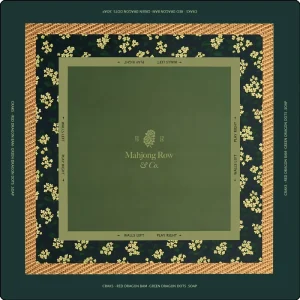 Premium Mahjong Mat Custom Pattern Floral 800x800mm 4 Players Waterproof Anti Slip Quiet Table Surface