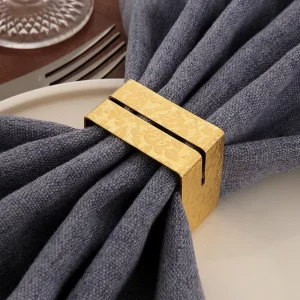 Premium Metal Napkin Rings Accessories Square Napkin Ring Cloth Napkin Ring Accessories