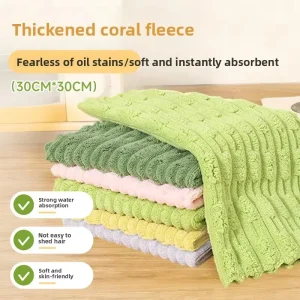 Premium Microfiber Kitchen Cleaning Cloths Absorbent Quick Drying Lint Free Reusable Dish Towels for Dishes Countertops