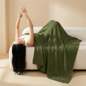 Premium Modern Acrylic Woven Throw Blanket Anti Pilling Couch Blanket Multi Color