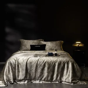 Premium Mulberry Silk Modal Mix Duvet Cover Set Wrinkle Free Moisture Wicking Eco Friendly Fabric Luxury Bedroom Bedding Set