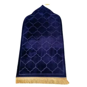 Premium Non Slip Washable Flannel Embossed Travel Muslim Prayer Mat