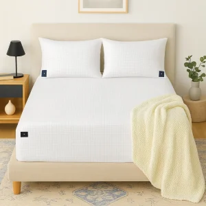 Premium Organic Cotton 10% Silver Fiber Grounding Fitted Sheet Conductive Earthing Sheet for Better Sleep Recovery Support