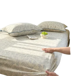 Premium Organic Cotton Sheet Set Breathable Pillowcase Printed Fitted Sheet Cotton