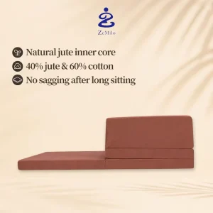Premium Plant Fiber Foldable Multi Purpose Meditation Cushion Custom with Non Sagging Posture Support for Clubs