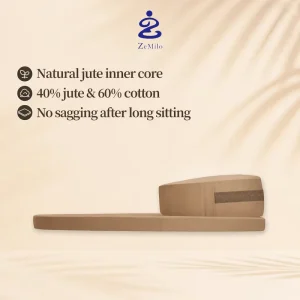 Premium Plant Fiber Oval Ellipse Meditation Cushions Zafu Zabuton with Glue Free Formaldehyde Free Core for Clubs