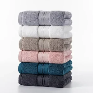 Premium Quality Custom Soft Lint-Free Luxury Gift Shining Dobby Multicolor 100% Cotton Face Bath Towel Set