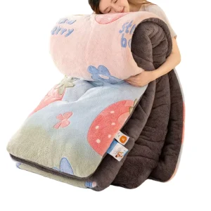 Premium Quality Simple Queen Quilts Cartoon Comforter Sherpa Backing Thick Winter Quilt Eco friendly Bed