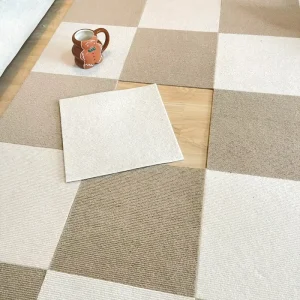 Premium Self Stick Carpet Tiles Peel and Stick Floor Mat Washable Non Slip Easy Install Durable Carpet Squares