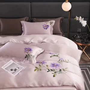 Premium Silk Like Satin Bedding Set Soft Silky Duvet Cover Set for Home Hotel
