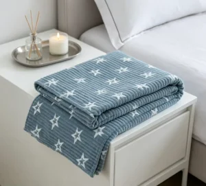 Premium Soft Plush Woven Plain 100% Polyester Throw Blanket for Bedroom Living Room Home Decor Four Seasons All Season