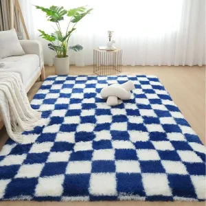 Premium Solid Color Boho-Style Woven Area Rug Soft Plush Polyester Washable Non-Slip Home Living Room Modern Machine-Made 3.5cm