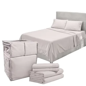 Premium Solid Diagonal Printed Cotton 300TC Eco Friendly All Season Custom Bed Cover Flat Sheet