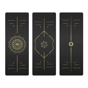 Premium Thick Gold Stamped Yoga Mat Anti Slip Professional Sports Fitness Mat Accept Custom Printed Logos