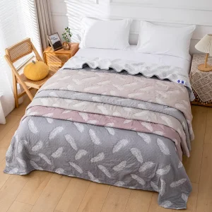 Premium Washable Woven Towel Blanket Cotton Polyester Anti Pull Anti Static Colorfast Custom Pattern for Spa Sauna Room