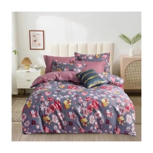 Pretty Pattern Printed Polyester Sheet and Pillowcase Set Home Bedding Collection