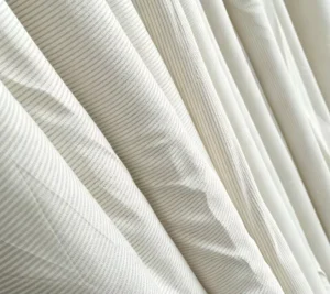 Price Cationic Stripe Woven Fabric 100% Polyester Soft Touch for Home Textiles Bedding Set