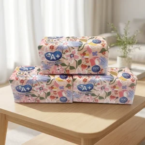 Price High Quality Strong Disposable Soft Facial Tissue Paper 100% Virgin Wood Pulp Custom Logo Skin Friendly Tissue Paper