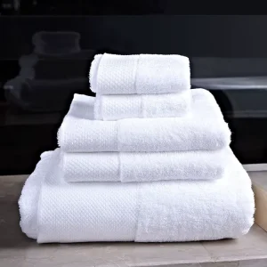 Price Oem Custom logo Luxury 5 Star Hotel White Color 100% Cotton Hand Bath Towel Set for Hilton Hotel